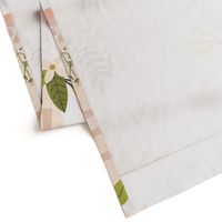 Blush Sprigs and Blooms Bébé Blanket // On White