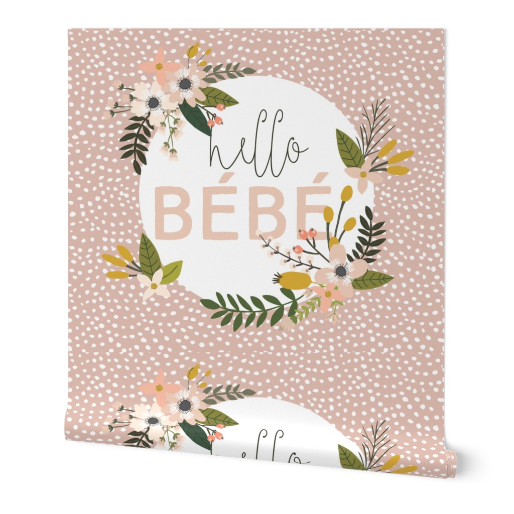 Blush Sprigs and Blooms Bébé Blanket 