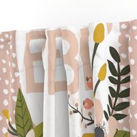 Blush Sprigs and Blooms Bébé Blanket 