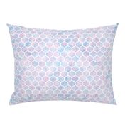 Bold Ogee Pattern in Cotton Candy Watercolor