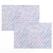 Bold Ogee Pattern in Cotton Candy Watercolor