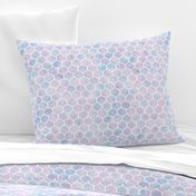 Bold Ogee Pattern in Cotton Candy Watercolor