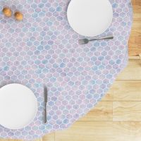 Bold Ogee Pattern in Cotton Candy Watercolor