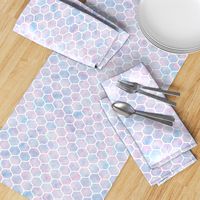 Bold Ogee Pattern in Cotton Candy Watercolor