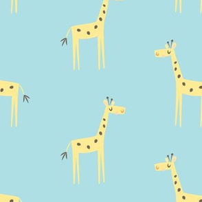 giraffe stampede blue