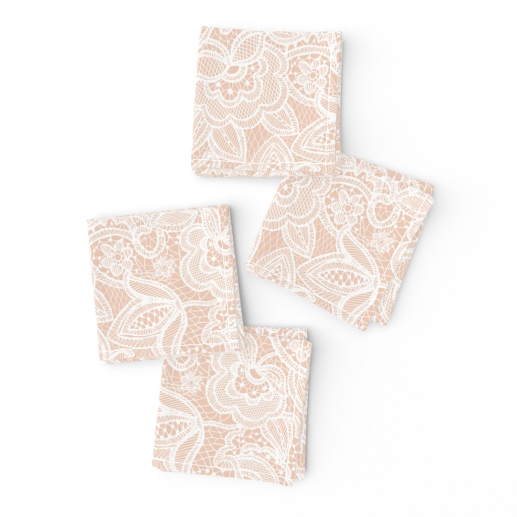 Blush Sprigs and Blooms Coordinating Lace 1