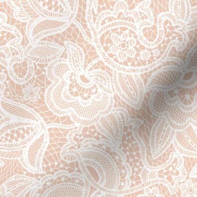 Blush Sprigs and Blooms Coordinating Lace 1