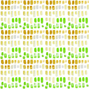 Gold + Green Watercolor Mosaic // Small