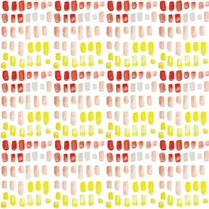 Red + Yellow Watercolor Mosaic // Small