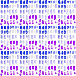 Blue + Purple Watercolor Mosaic // Small