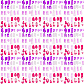 Purple + Strawberry Watercolor Mosaic // Small