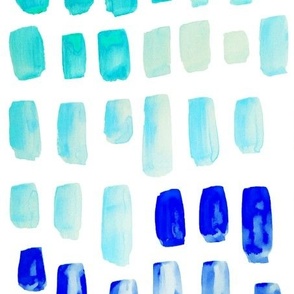 Aqua + Blue Watercolor Mosaic