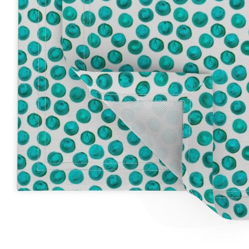 Aquamarine Watercolor Dots // Small