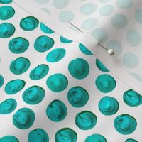 Aquamarine Watercolor Dots // Small