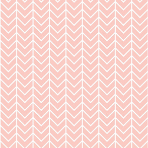 Coral Sprigs and Blooms Coordinate Chevron 1