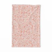 Coral Sprigs and Blooms Coordinate Lace 2 