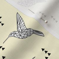 Geometric hummingbird // butter