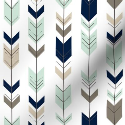 Fletching arrow (small scale) // navy,mint,brown