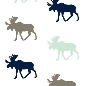 Multi Moose // Navy,Mint,Brown