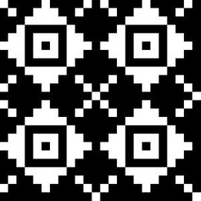 Black and White Geometric Squares
