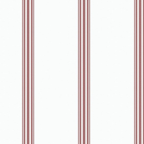 Red ticking french stripe feedsack grain sack fabric cottage stripe 