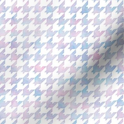 Houndstooth Pattern in Cotton Candy Watercolor