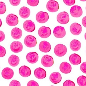 Hot Pink Watercolor Dots