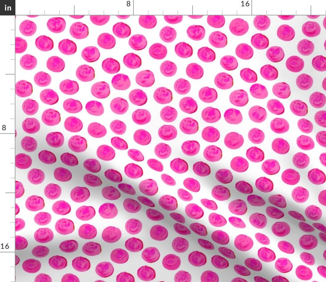 Hot Pink Watercolor Dots