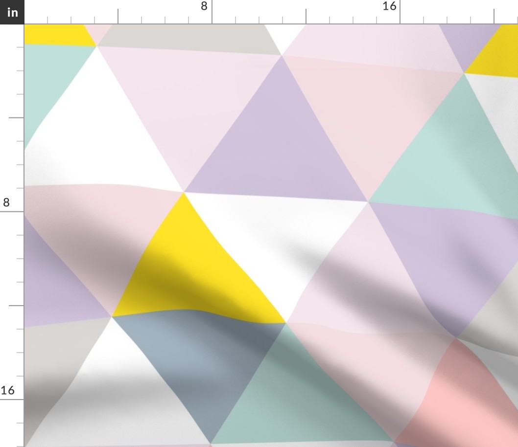 pastel triangle wholecloth