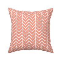 Coral Sprigs and Blooms Coordinate Chevron 2