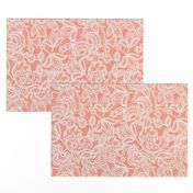 Coral Sprigs and Blooms Coordinate Lace 3