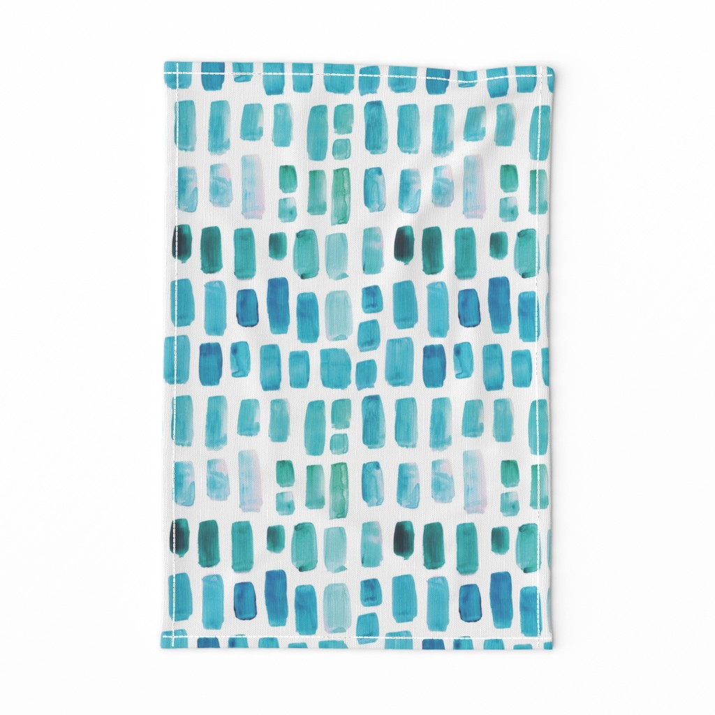 Aquamarine Watercolor Mosaic