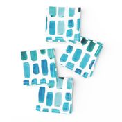 Aquamarine Watercolor Mosaic