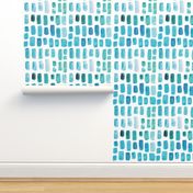 Aquamarine Watercolor Mosaic