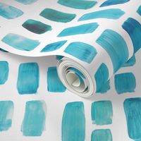 Aquamarine Watercolor Mosaic