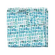 Aquamarine Watercolor Mosaic