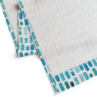 Aquamarine Watercolor Mosaic