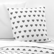 Black Diagonal Stripes Hearts