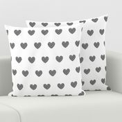 Black Diagonal Stripes Hearts