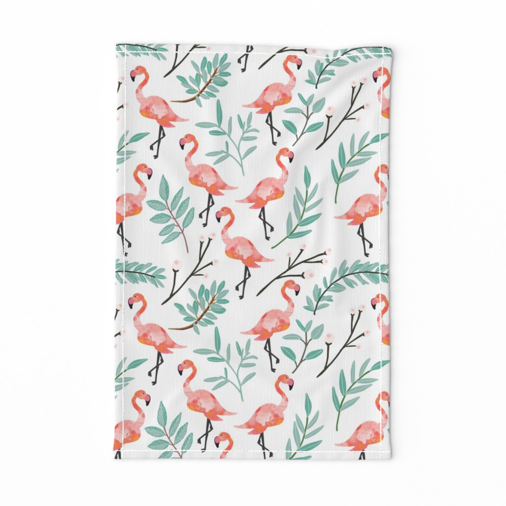 Coral Flamingos in Shade