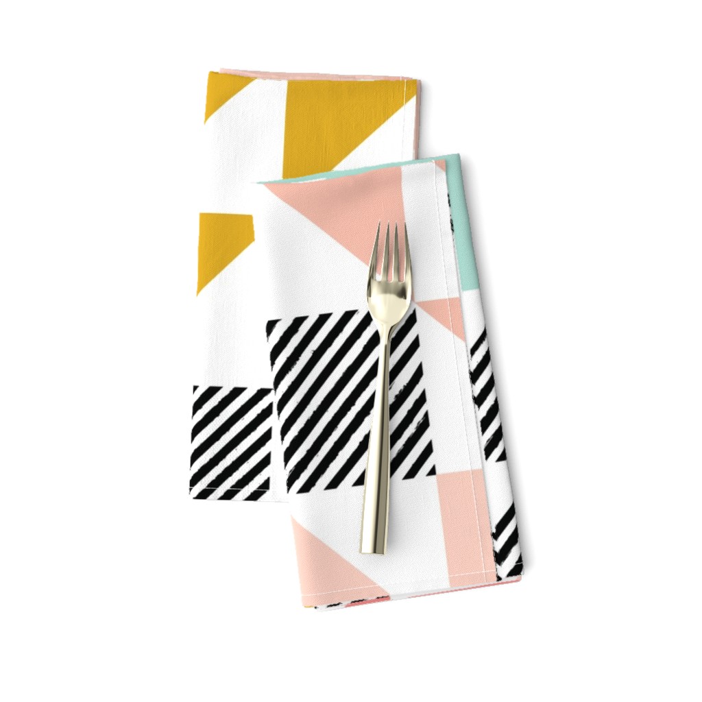 blush puzzle wholecloth // diagonal stripe