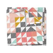 blush puzzle wholecloth // diagonal stripe