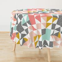 blush puzzle wholecloth // diagonal stripe