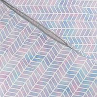 Split Herringbone Pattern in Cotton Candy Watercolor