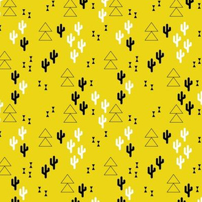 Geometric cactus scandinavian trend triangle design gender neutral yellow XS