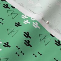 Geometric cactus scandinavian trend triangle design gender neutral green XS