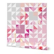 puzzle wholecloth // pink starburst