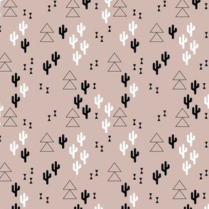 Geometric cactus scandinavian trend triangle design gender neutral beige XS