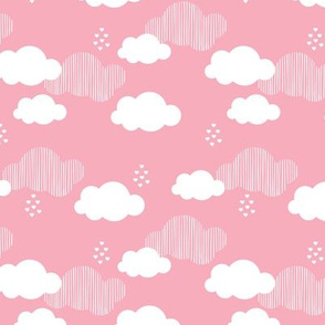 Sweet dreams scandinavian clouds for kids pink girls