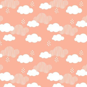 Sweet dreams scandinavian clouds for kids coral gender neutral